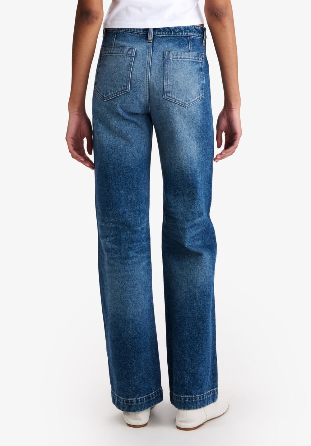 A.P.C. back view of Victoria jeans