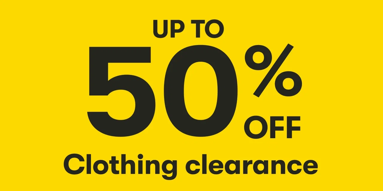 UP TO 50% OFF Clothing clearance