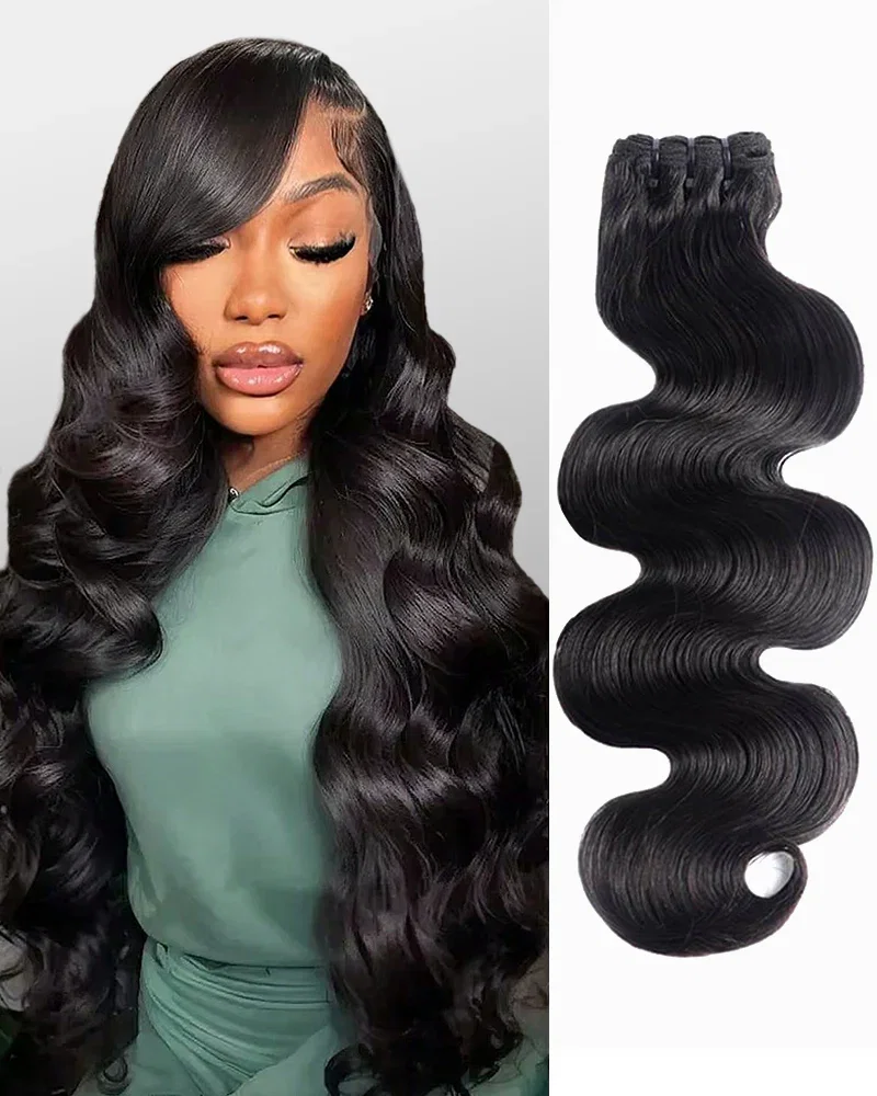 {15A 1Pc} Body Wave Double Drawn Full End Unprocessed Hair 15A 1 Piece Human Hair Bundle