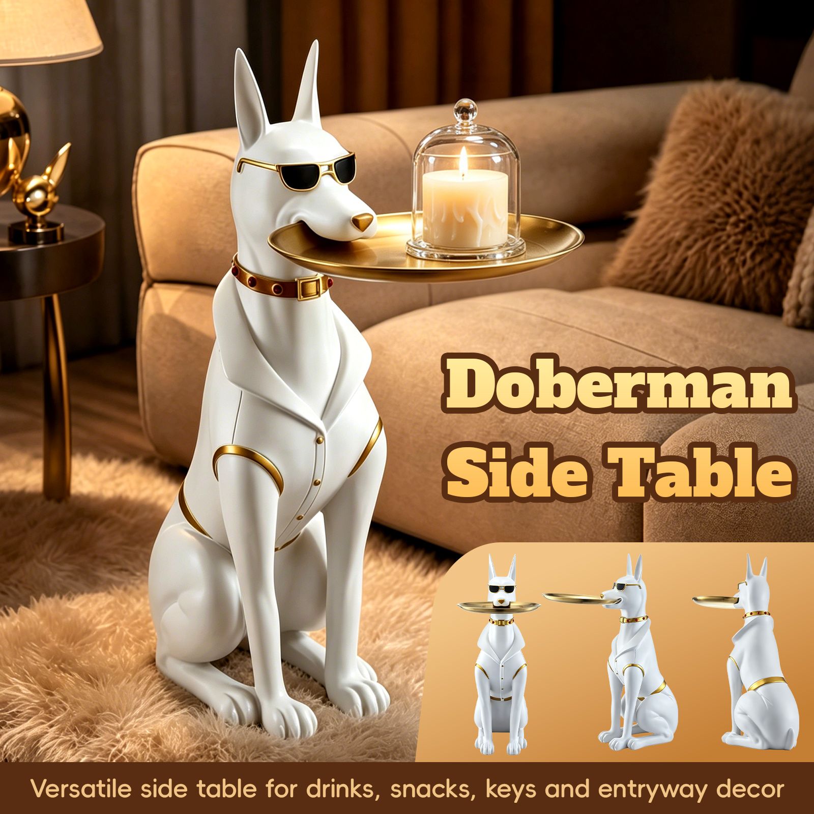 Dog Statue Table