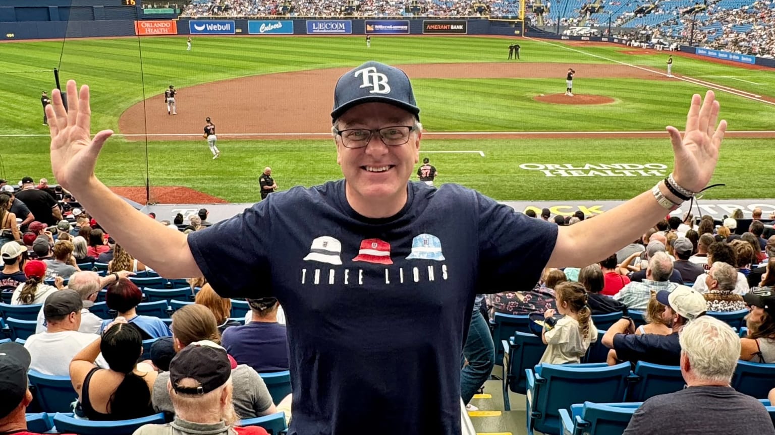 British fan James Rowlands at Tropicana Field