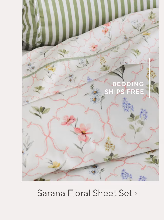 Sarana floral sheet set
