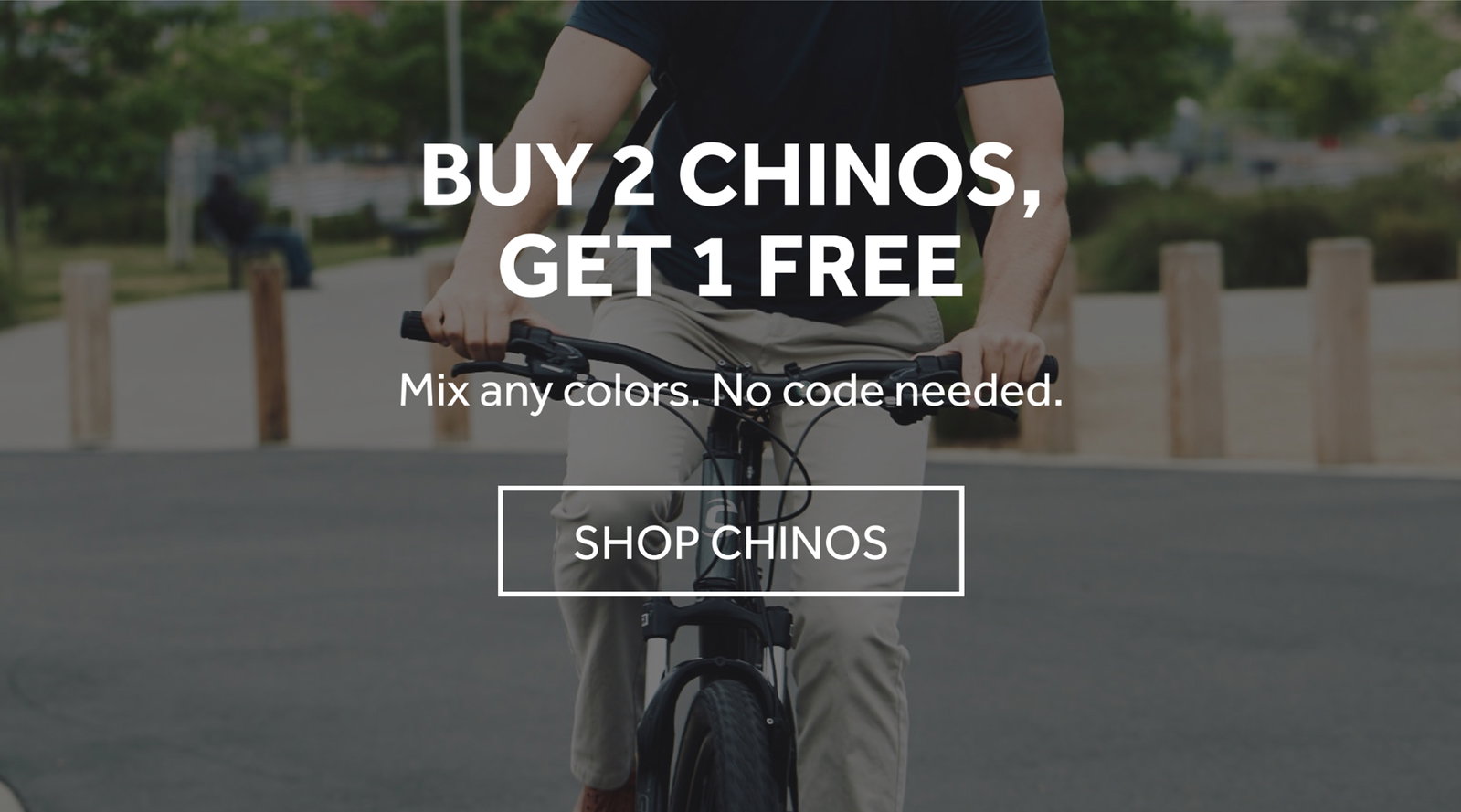 Buy 2 chinos get 1 free