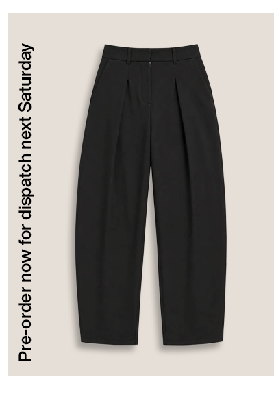 Dina Pleated Wide-Leg Ponte Trousers