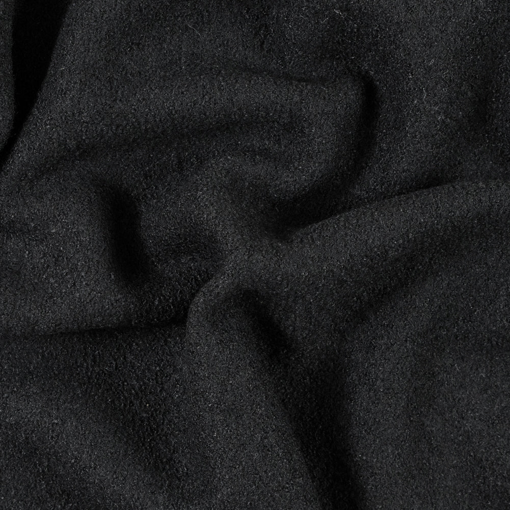 Image of Boiled Wool Coating Fabric - Black - Ketil Collection