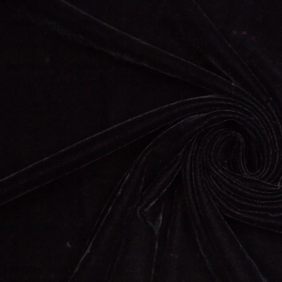 Image of Polyester Micro Velvet - Black