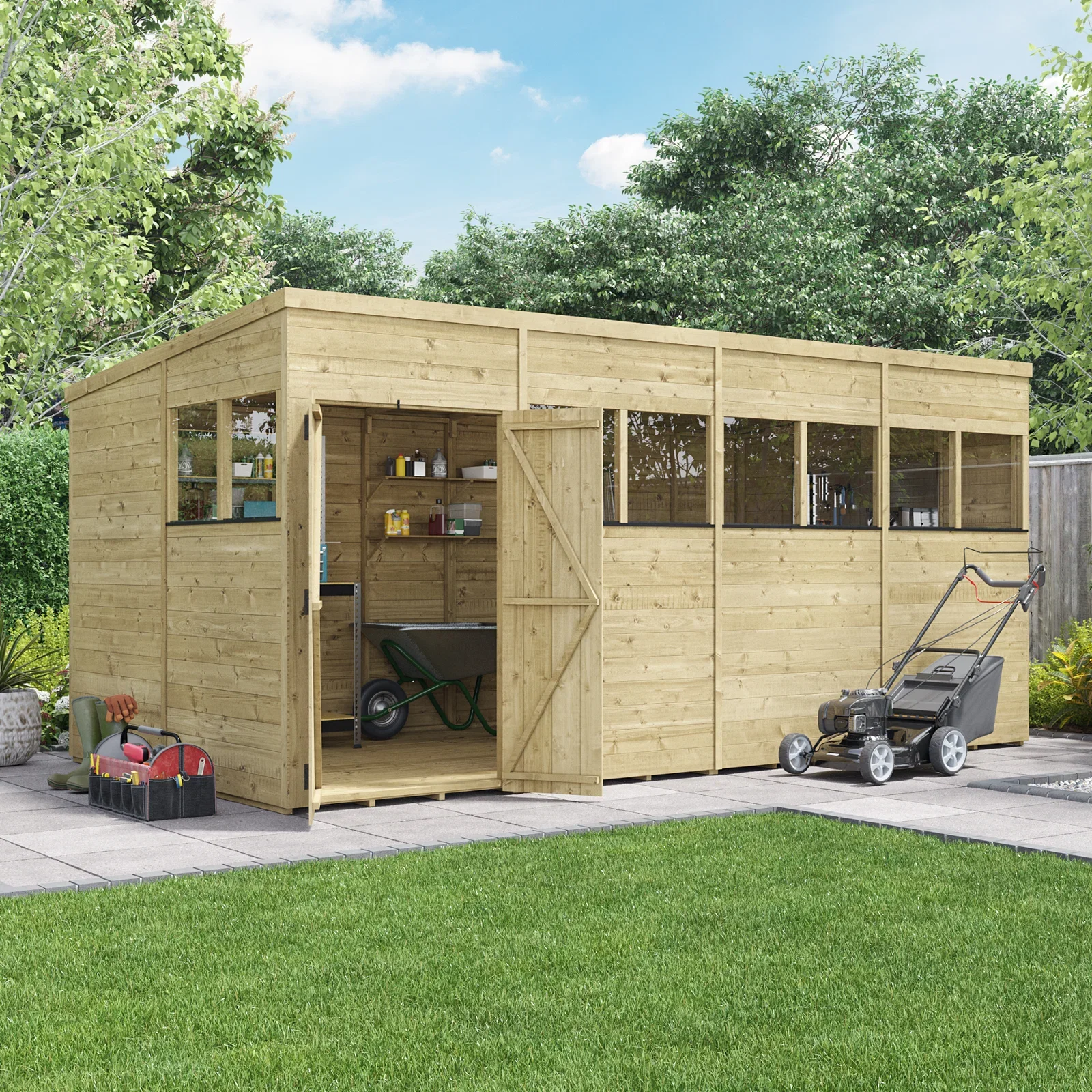 Image of BillyOh Switch Pressure Treated Tongue and Groove Pent Shed