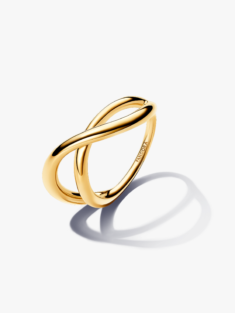 Organically Shaped Infinity Ring