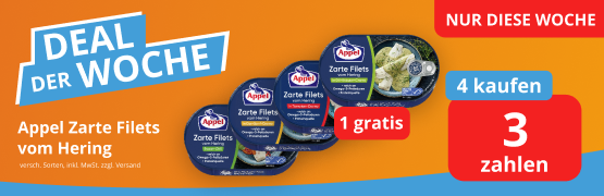 Appel Zarte Filets vom Hering: 1 Gratis - 4 kaufen & 3 zahlen