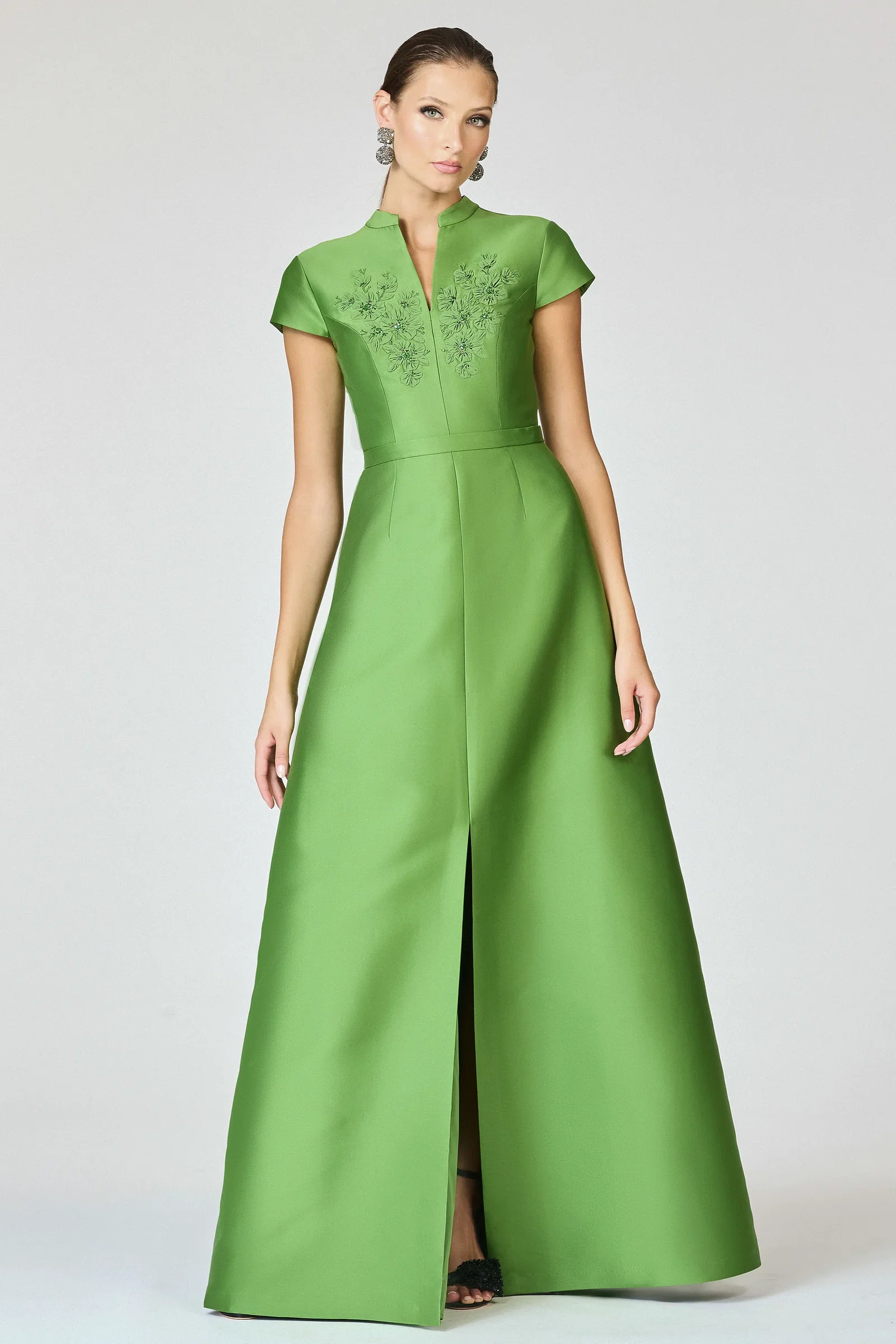 Image of EMBELLISHED MARNI GOWN - TSAVORITE