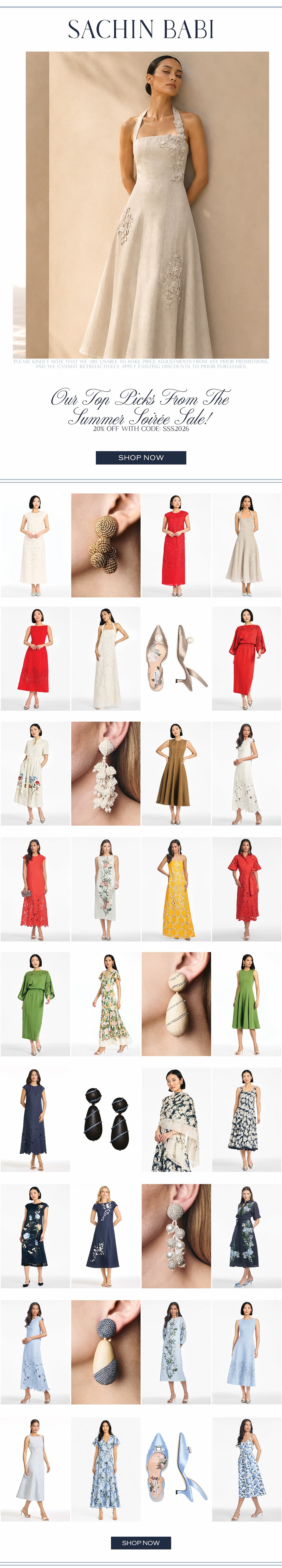 Our summer soiree sale is here. enjoy 20% off brand favorites for a limited time. gowns, dresses, separates, shoes, and accessories.