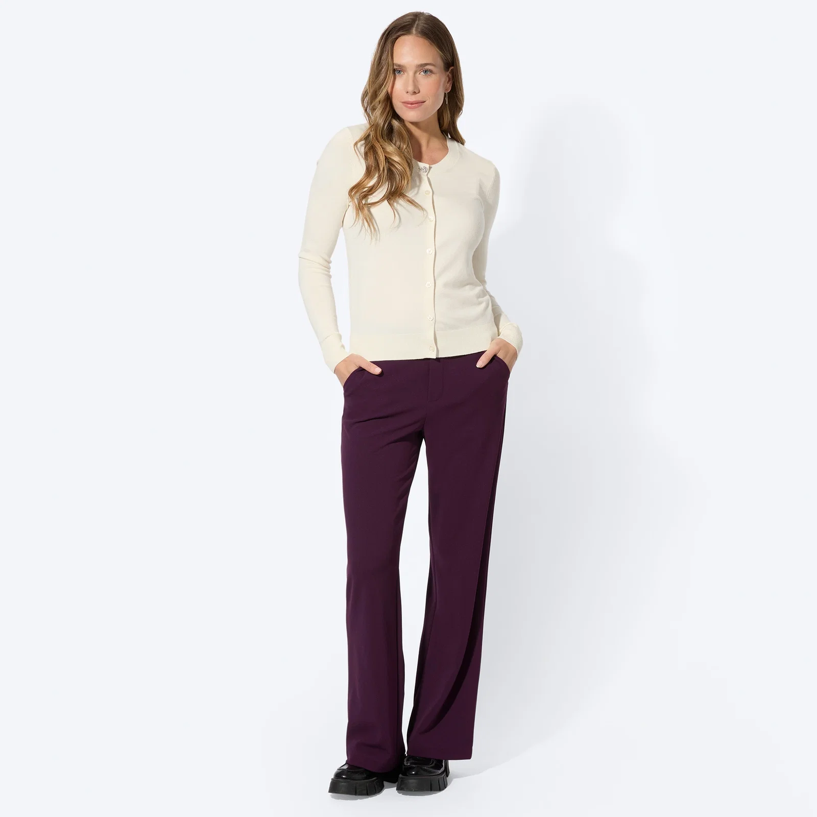 Damen-Hose mit breitem Bund