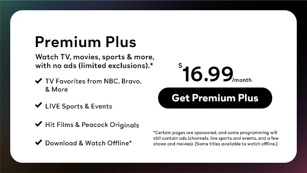 Premium Plus Plan $16.99/month