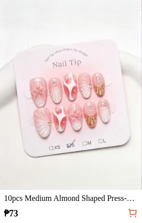 10pcs Medium Almond Shaped Press...
