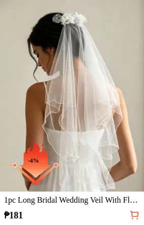 1pc Long Bridal Wedding Veil With...