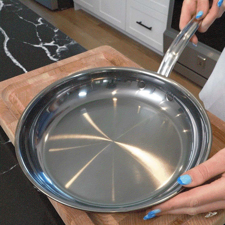 GIF: Cleaning Hestan NanoBond skillet