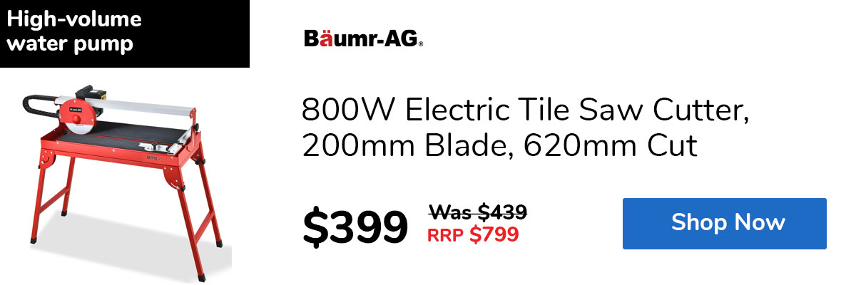 800W Electric Tile Saw Cutter, 200mm Blade, 620mm Cut
