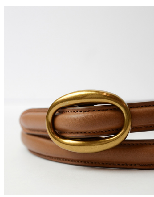 Bowden leather belt in Walnut