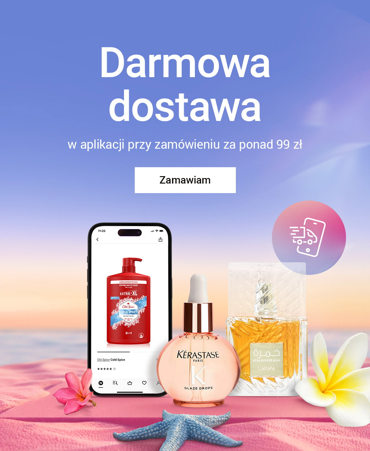 Darmowa dostawa w aplikacji