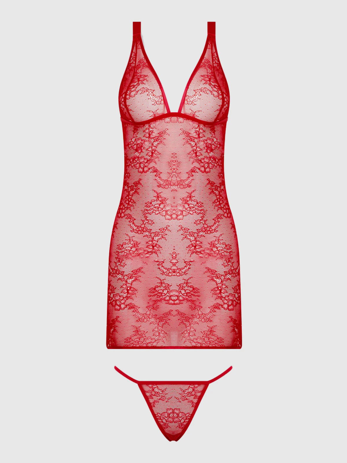 Chiara Lace & Strappy Open Back Chemise