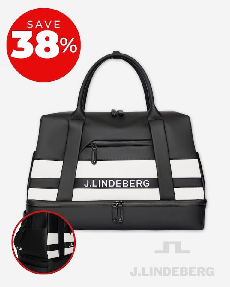 J.Lindeberg Unisex Boston Bag 49L JL Branded Weekend Holdall