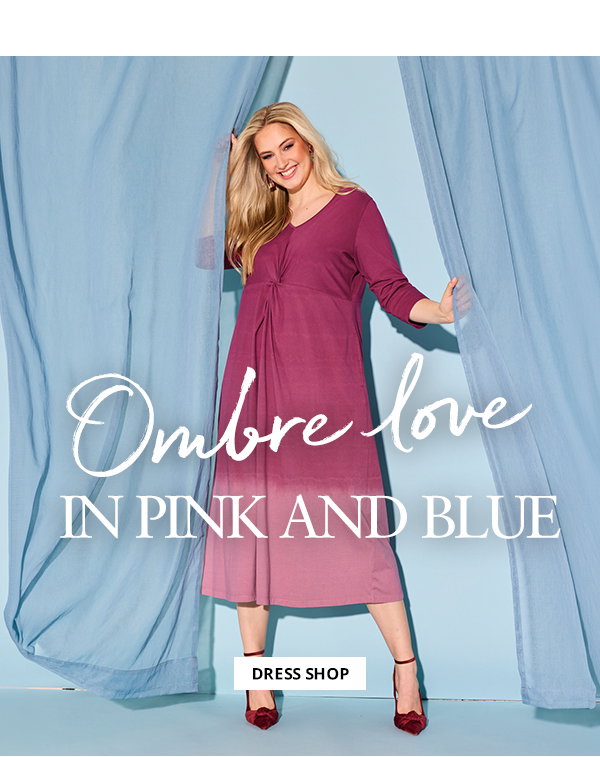 Ombre love in pink & blue. Dress shop.