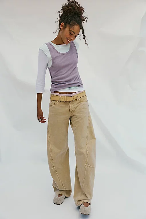 We The Free Fable Low Rise Twisted Bowed Jeans