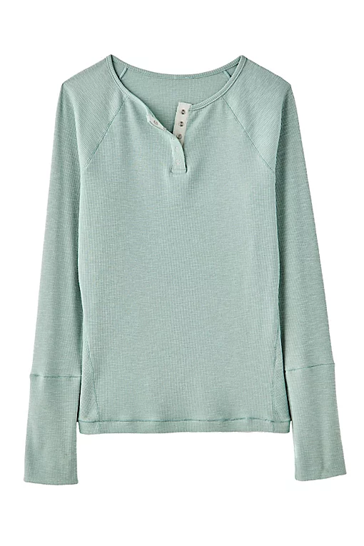 Keeping It Light Ribbed Henley