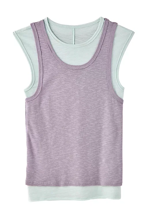 We The Free Tinsley Twofer Short Sleeve Top