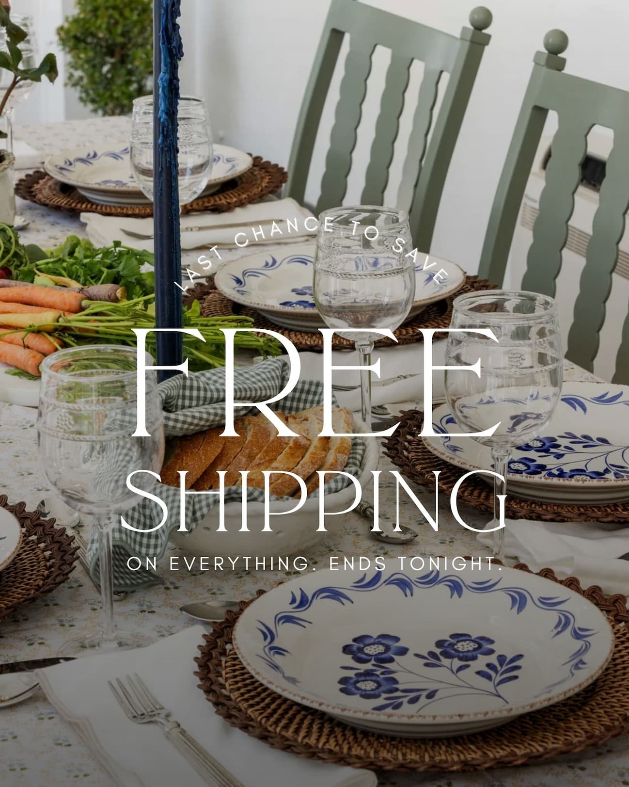 Free Shipping Ends Tonight
