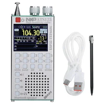 ATS125 65-108MHz Portable Radio Receiver FM/SW/MW/LW with NXP TEF6686 Chip Dual-Mode Bluetooth Stereo