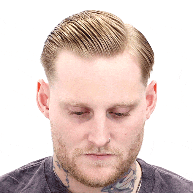 Man with shiny and matte hairstyles