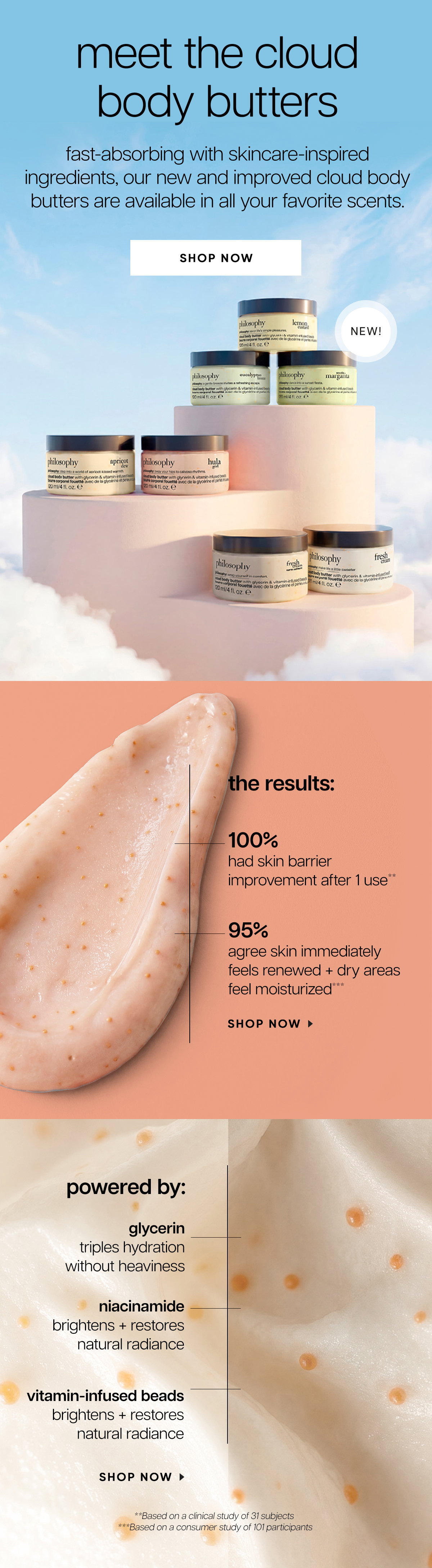 cloud body butters