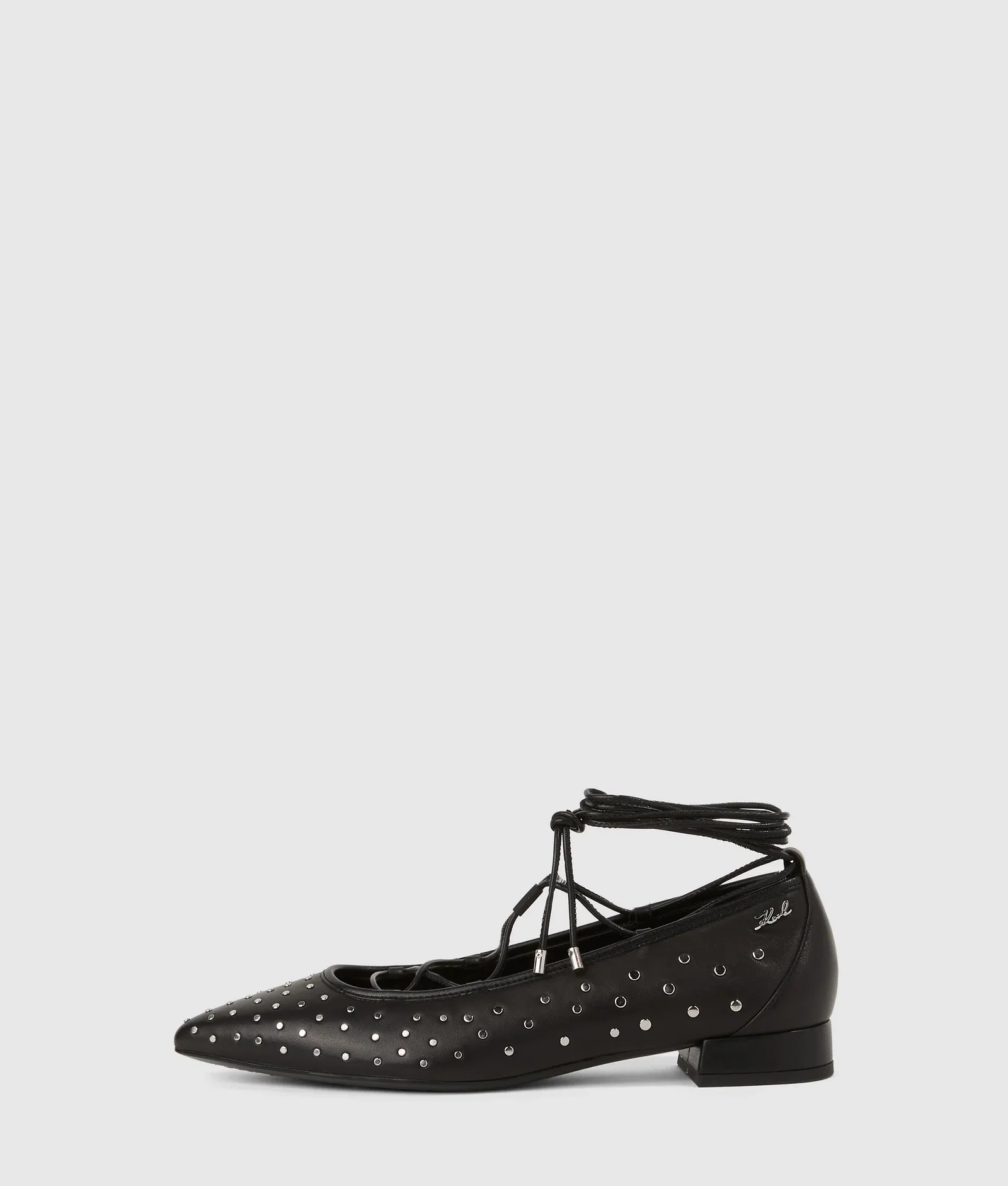 Image of Chaussures plates à lacets longs style ballerines Kerrie