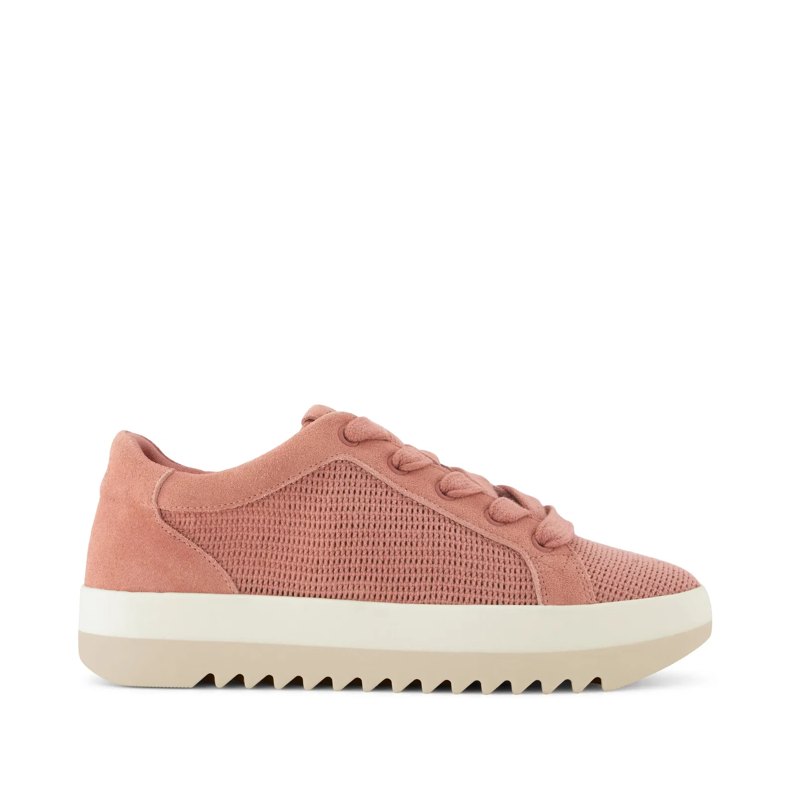 Image of Womens Rea Lace-Up Platform Sneaker Bloom Mesh and Suede