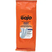 GOJO Fast Towels Hand-Cleaning Towels Resealable Packet, Orange Scent, 60 Wipes, 6/Carton (6285-06)