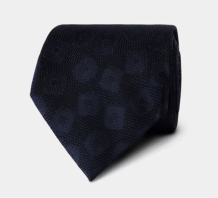 Navy Square Grenadine 1913 Tie