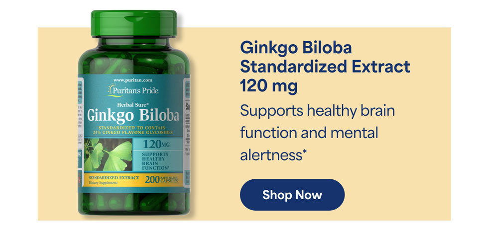 Ginkgo Biloba Standardized Extract 120 mg