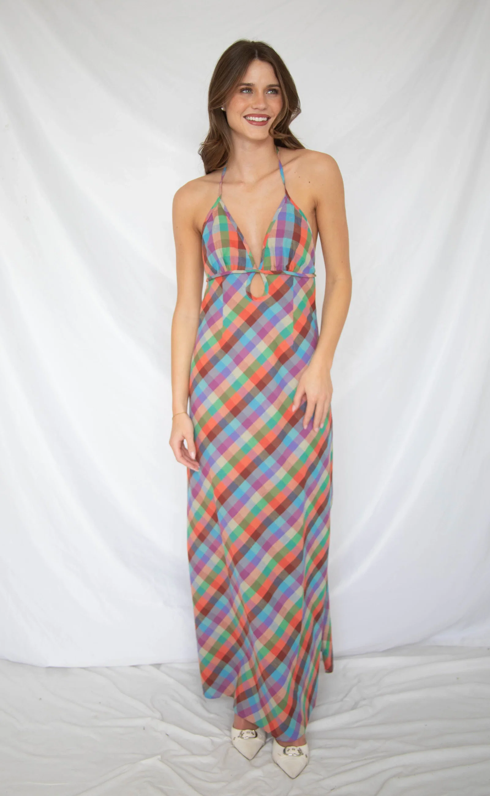 Image of fix you too plaid midi dress