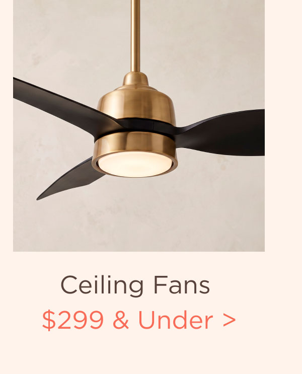 Ceiling Fans $299 & Under >