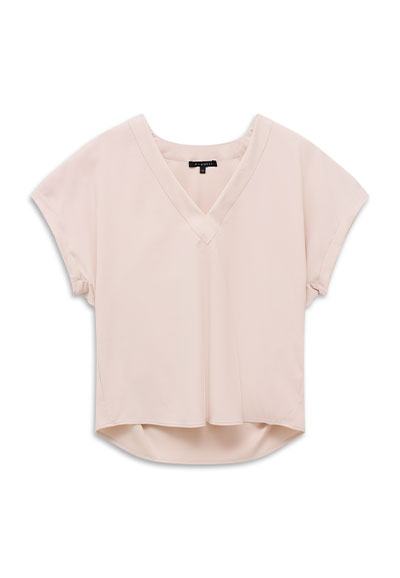 Blusenshirt mit V-Ausschnitt in