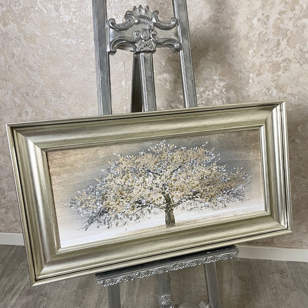 Image of Gold Blossom Tree Wall Art with Champagne Gold Frame