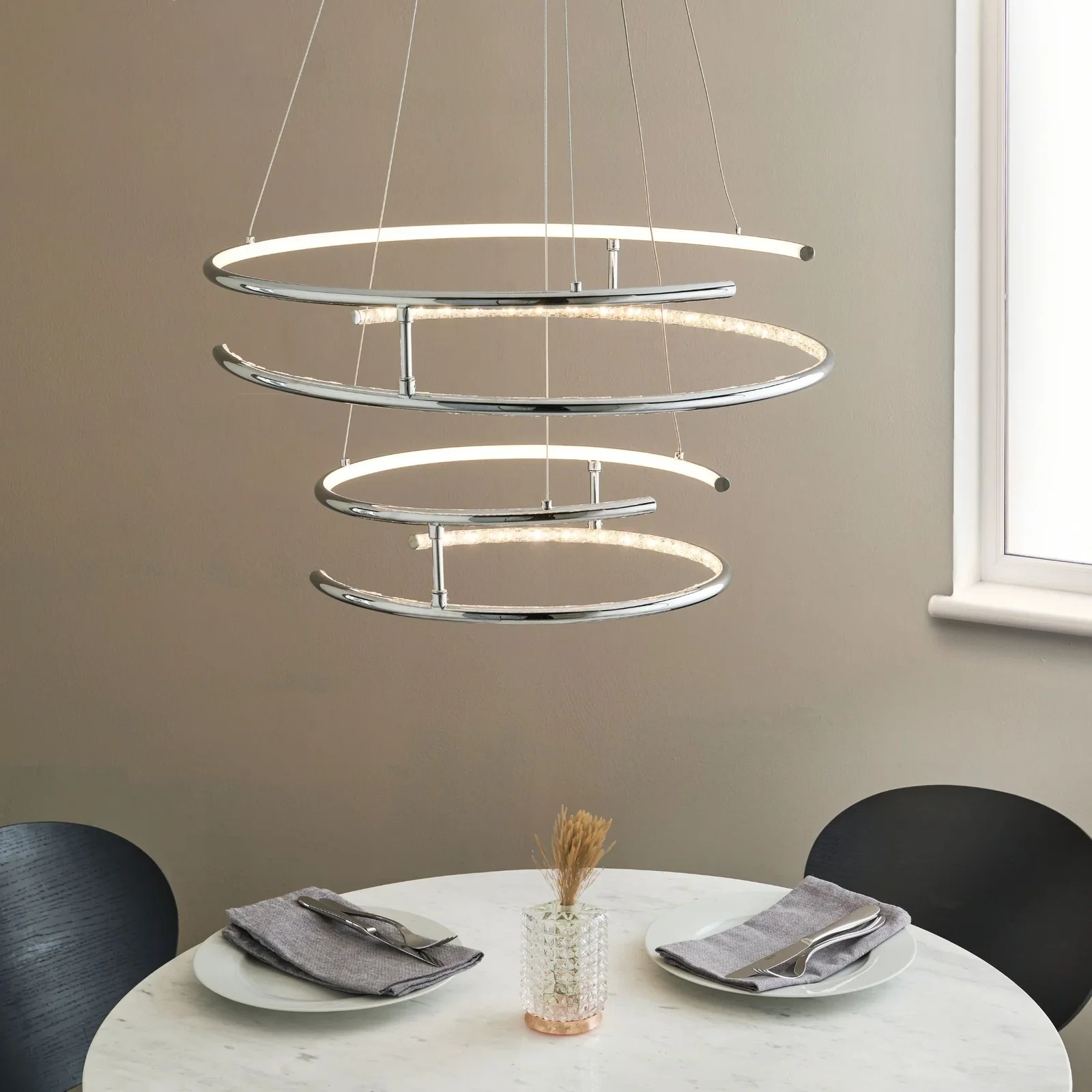 Image of Mabel Silver LED Pendant Ceiling Light