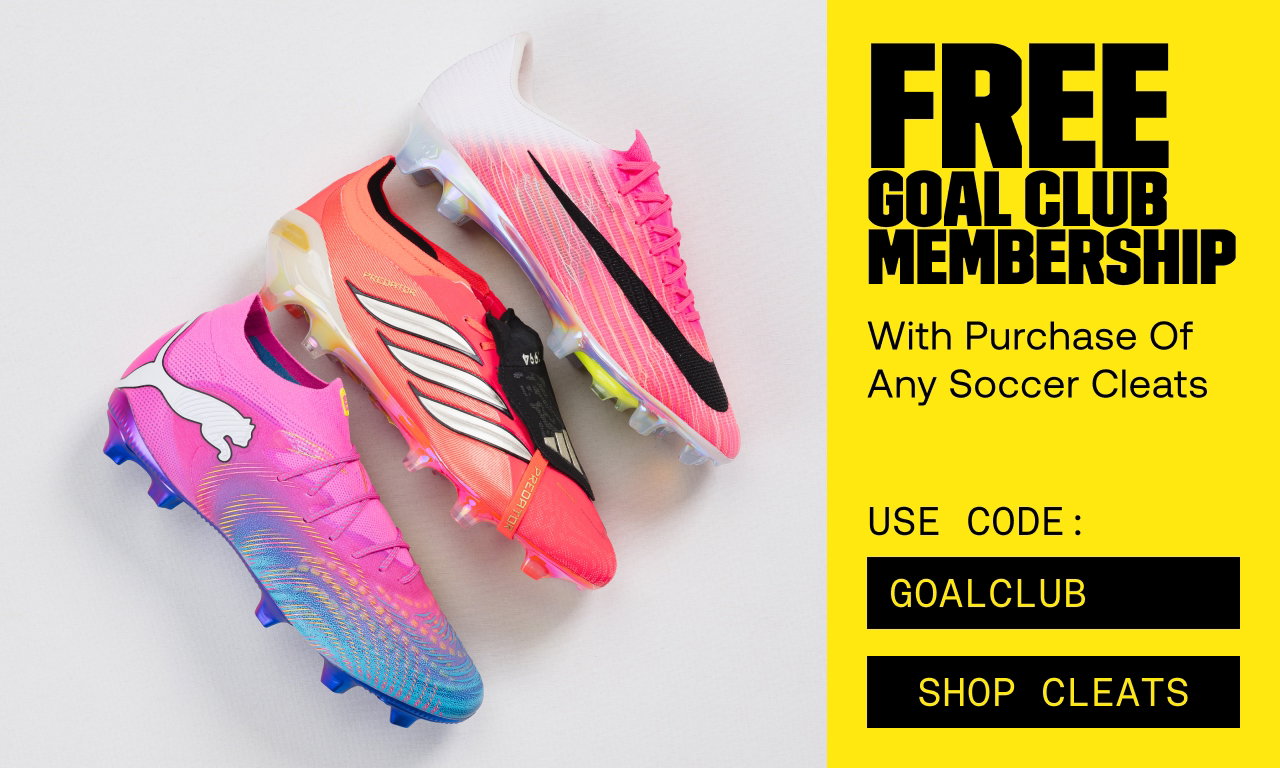FREE Goal Club Membership w/ purchase of any soccer cleats