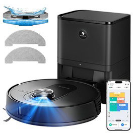 Proscenic Q8 Max+ Robot Vacuum and Mop, 8000Pa Suction, 200min Runtime, 3200mAh Battery, 60-Day Auto-Empty, 3L Dust Bag, LDS LiDAR Navigation, Multi-Floor Mapping, App & Voice Control
