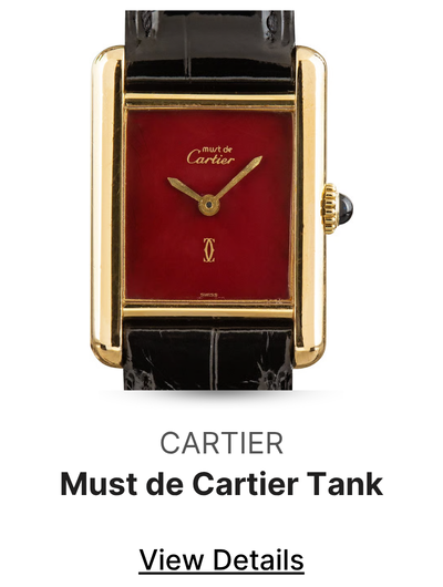Pre-Owned Must De Cartier Tank Red Dial