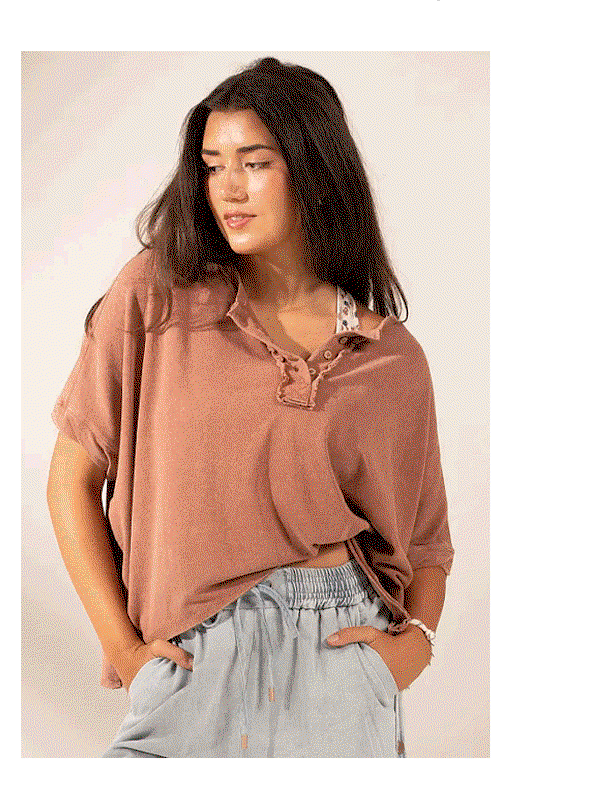 Washed Dolman Henley