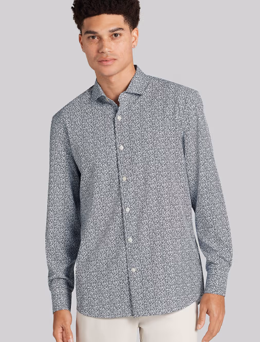 30% Off Awearness Kenneth Cole CHILLFLEX Modern Fit 4-Way Stretch Button Up Shirt
