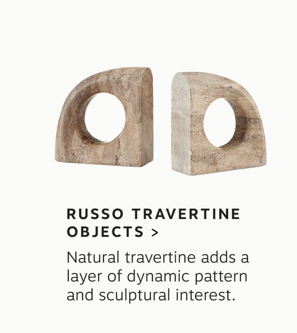 Russo Travertine Object Set of 2