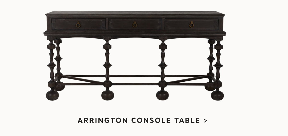 Arrington Black Cerused Ash Console Table